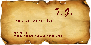 Tercsi Gizella névjegykártya