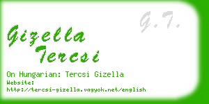 gizella tercsi business card